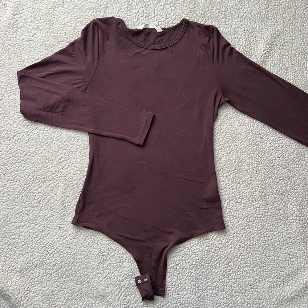 Bluenotes Purple Long Sleeve Bodysuit